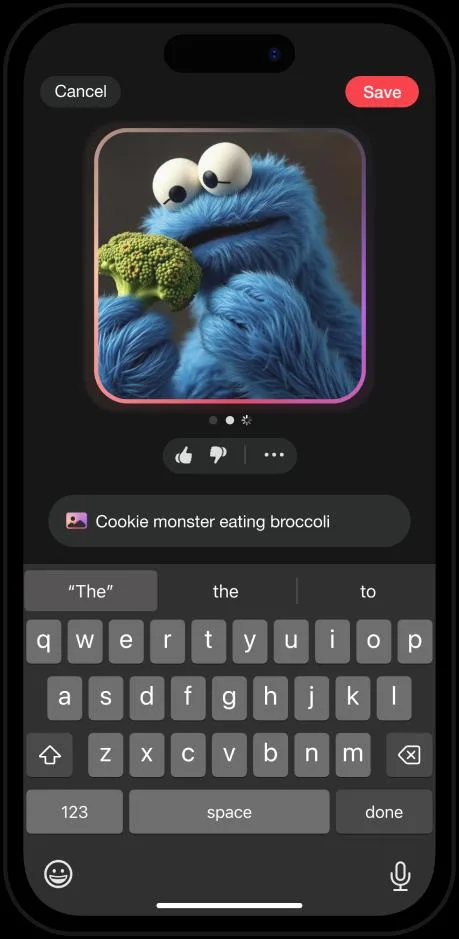 Generating an avatar for a new AI from a text prompt